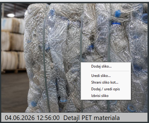 Meni ob desnem kliku na pripeto sliko
